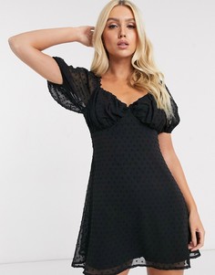 Черное приталенное платье Missguided-Черный
