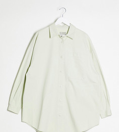 Шалфейно-зеленая рубашка oversized ASOS DESIGN Tall-Зеленый
