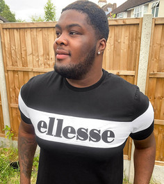 Черная футболка с логотипом ellesse Plus эксклюзивно на ASOS-Черный