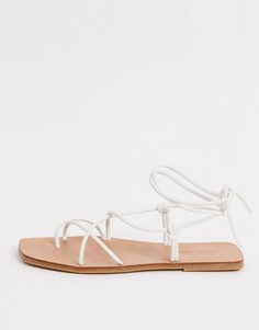 Белые сандалии в минималистском стиле ASOS DESIGN-Белый