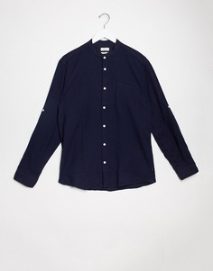 Рубашка с воротником на пуговице и длинными рукавами Esprit-Темно-синий