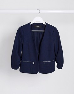 Темно-синий пиджак с карманами на молнии Vero Moda