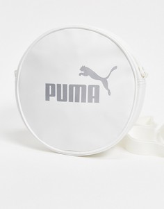 Белый круглый рюкзак Puma