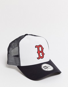 Белая бейсболка New Era MLB Boston-Белый