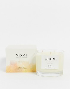 Ароматизированная свеча Neom Happiness (3 фитиля)-Бесцветный