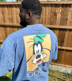 Oversized-футболка с принтом "Goofy" на спине ASOS DESIGN Plus Disney​​​​​​​-Синий