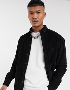 Свободная вельветовая рубашка черного цвета в стиле 90-х ASOS DESIGN-Черный