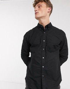 Черная узкая оксфордская рубашка с логотипом American Eagle-Черный