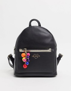 Черный рюкзак со съемным кошельком Love Moschino