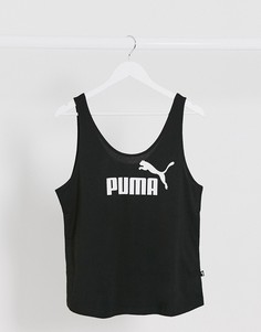 Черная майка с логотипом Puma Essentials-Черный
