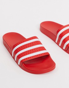 Красные шлепанцы adidas Originals adilette-Красный