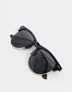 Черные круглые солнцезащитные очки-вайфареры SVNX-Черный