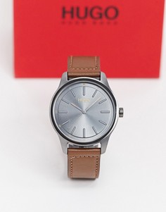Часы с коричневым ремешком Hugo Boss #dare-Коричневый