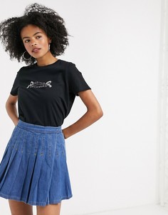 Черная футболка с логотипом Vero Moda-Черный