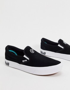 Черно-белые кеды-слипоны Vans ComfyCush-Черный
