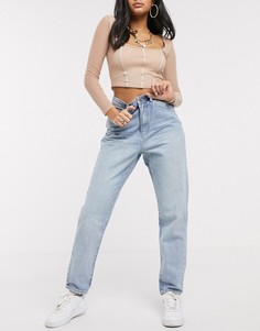 Голубые джинсы в винтажном стиле Missguided-Синий