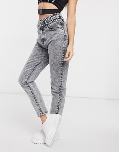 Серые джинсы в винтажном стиле Missguided-Серый