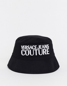 Черная панама с логотипом Versace Jeans Couture-Черный
