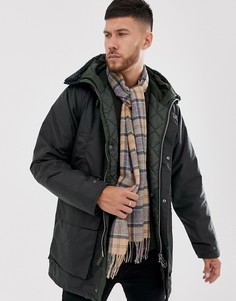 Светло-бежевый шарф из овечьей шерсти в клетку тартан Barbour