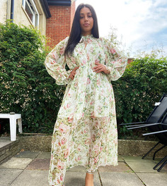 Платье мидакси с цветочным принтом Forever U Curve-Мульти