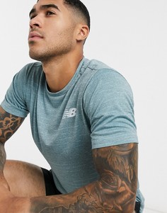 Голубая футболка New Balance Running-Синий