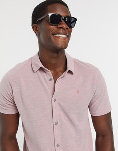 Розовая трикотажная рубашка с короткими рукавами Burton Menswear-Розовый