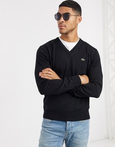 Джемпер с V-образным вырезом Lacoste-Черный