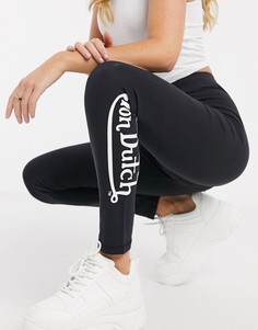 Леггинсы с логотипом Von Dutch-Черный