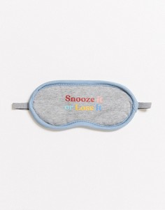 Маска на глаза с надписью "Snooze it or lose it" Typo-Мульти