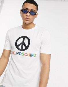 Футболка с пацификом Love Moschino-Белый