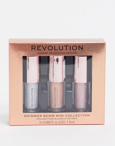 Набор миниатюрных блесков для губ Revolution - Shimmer Bomb-Розовый
