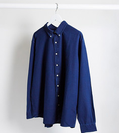Рубашка цвета индиго с воротником на пуговицах Polo Ralph Lauren Big & Tall-Синий