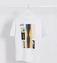 Свободная белая футболка с принтом на спине Jack & Jones Originals эксклюзивно для ASOS-Белый