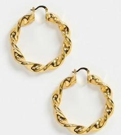 Серьги-кольца с позолотой 18 карат Image Gang