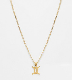 Ожерелье с подвеской "Близнецы" и покрытием из 18-каратного золота Image Gang-Золотой