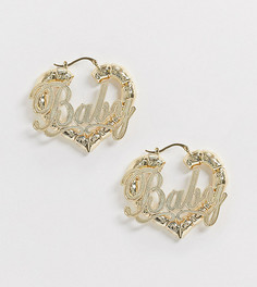 Позолоченные большие серьги Image Gang-Золотой