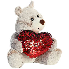 Мягкая игрушка Aurora Медведь большое сердце, 30 см