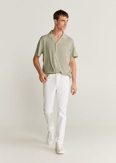 Рубашка regular fit с геометрическим принтом - Tese Mango