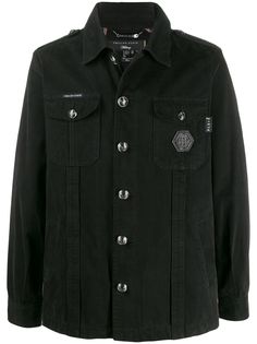 Philipp Plein джинсовая куртка с декорированным логотипом
