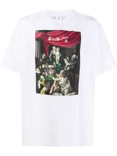 Off-White футболка оверсайз Caravaggio с принтом