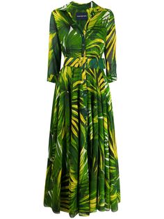 Samantha Sung длинное платье Aster с принтом