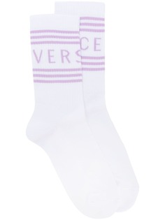 Versace комплект носков с жаккардовым логотипом