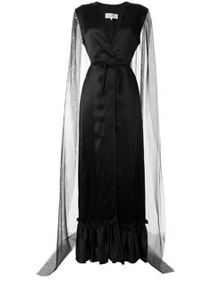 MM6 Maison Margiela платье с глубоким декольте и кейпом