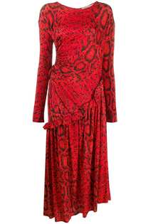 Preen By Thornton Bregazzi платье Naima со змеиным принтом