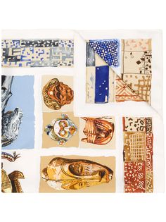 Hermès платок с принтом