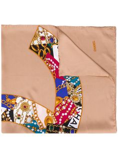 Chanel Pre-Owned шарф с контрастным логотипом CC