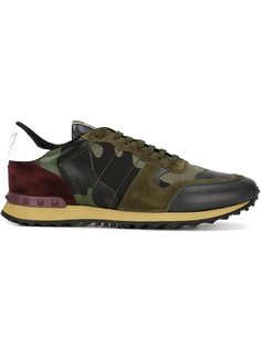 Valentino Garavani кроссовки с камуфляжным принтом Rockrunner
