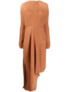 Preen By Thornton Bregazzi плиссированное платье Glenda асимметричного кроя