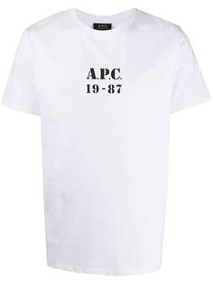 A.P.C. футболка Georges с логотипом