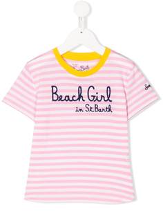 Mc2 Saint Barth Kids футболка с вышивкой